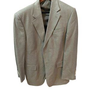 Oscar De La Renta Mens Sport Coat 42L Silk Wool Blend Blazer Suit Jacket Preppy